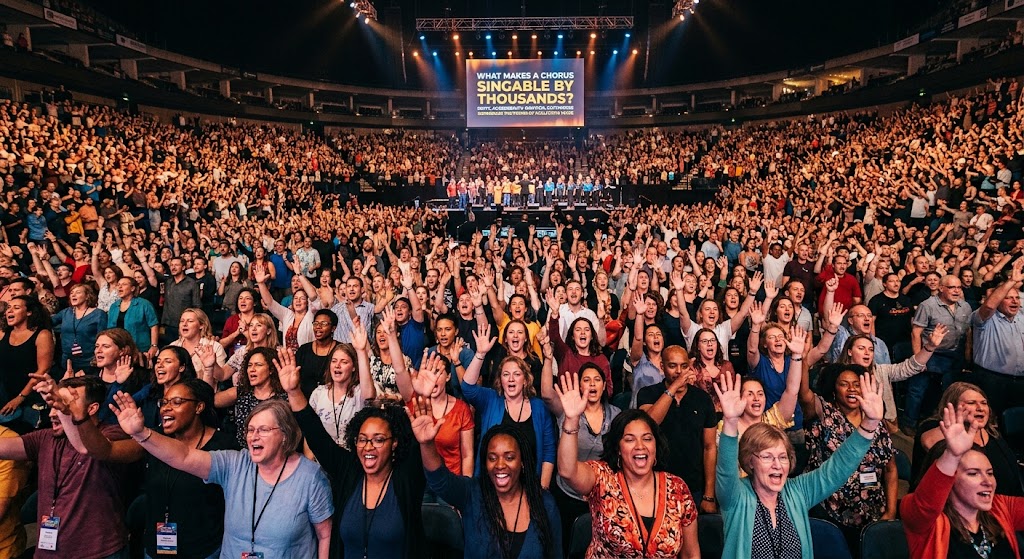 What Makes a Chorus Singable by Thousands?