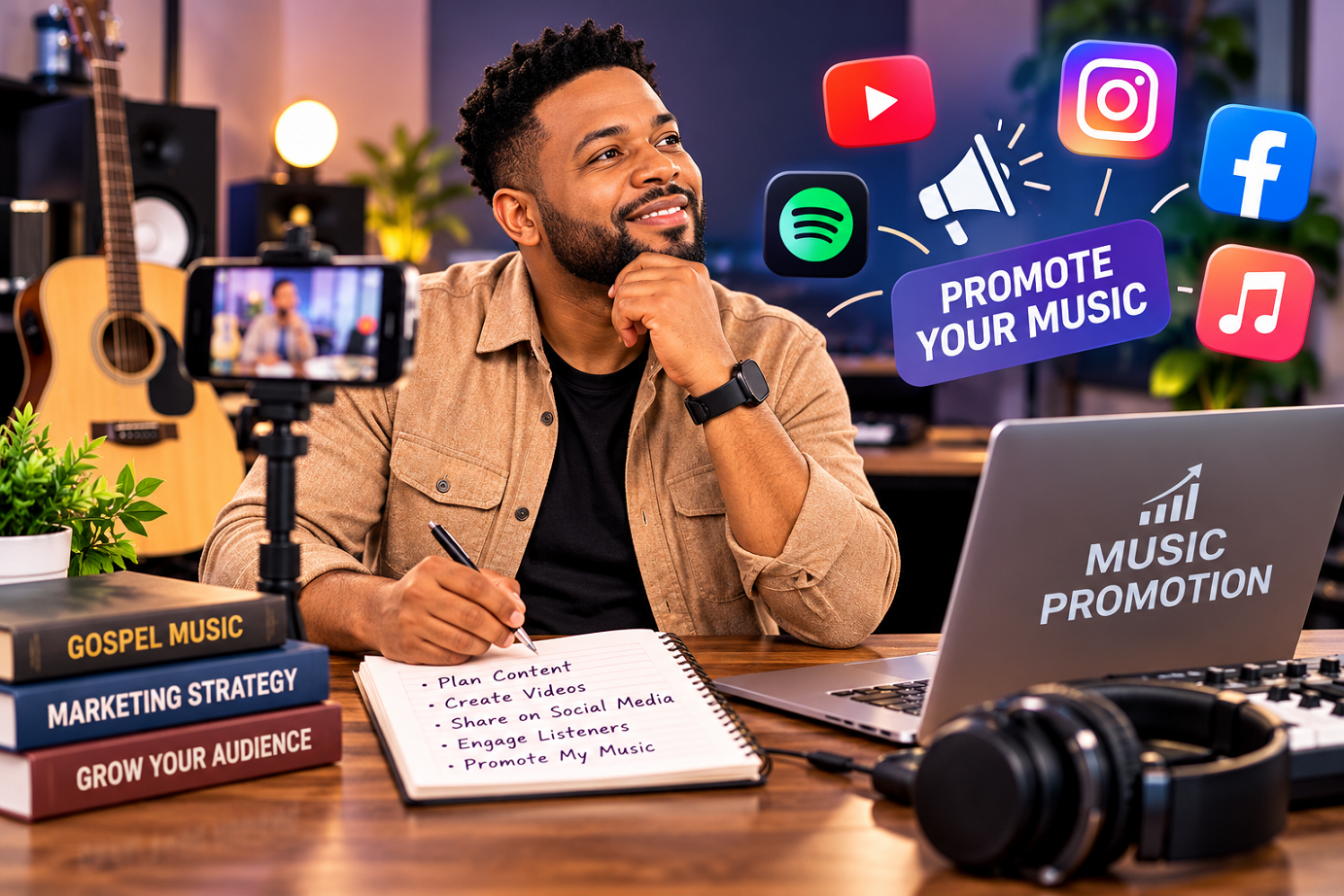 promote gospel music on a small budget