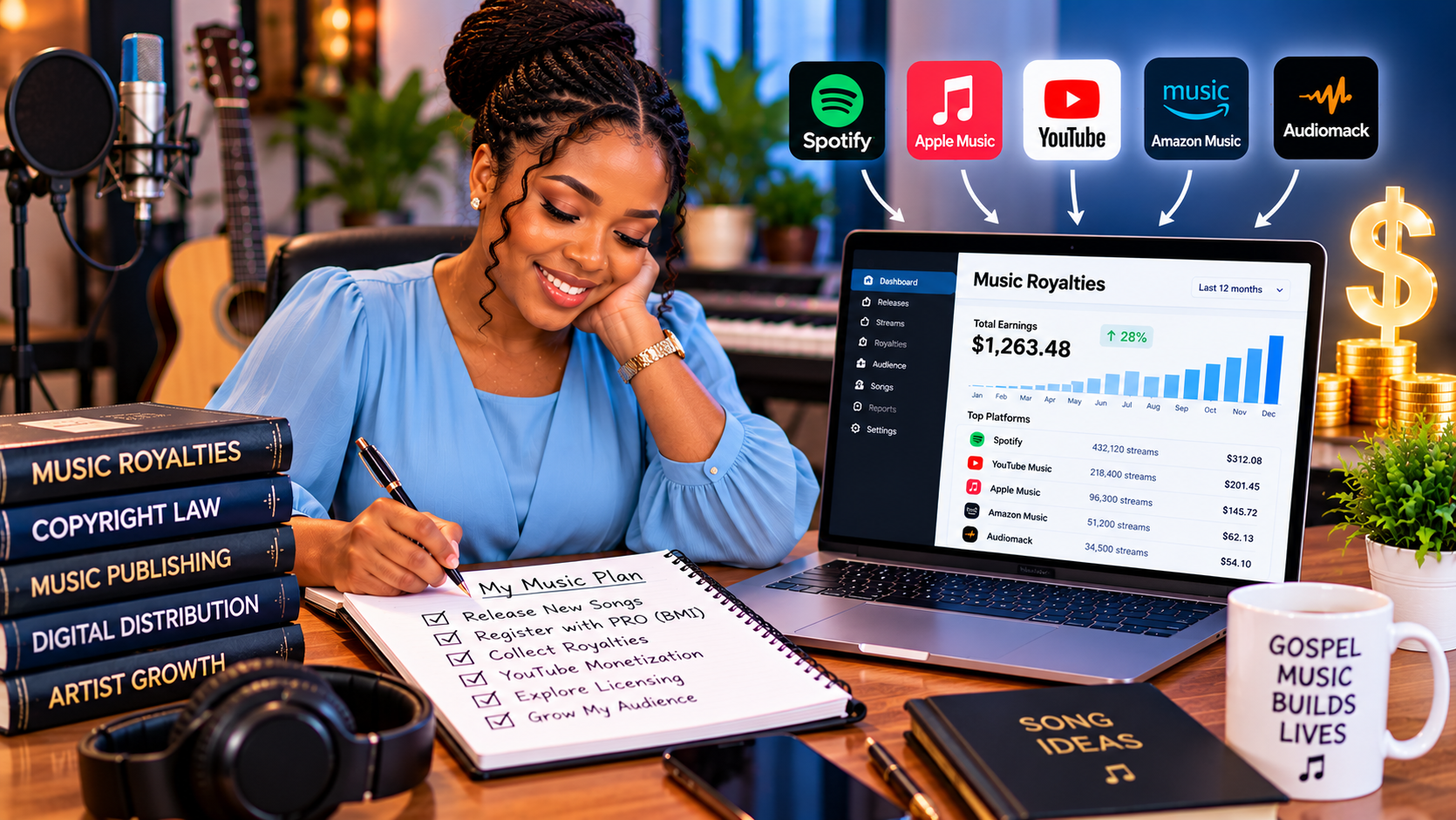How Gospel Artists Can Earn Royalties From Their Music
